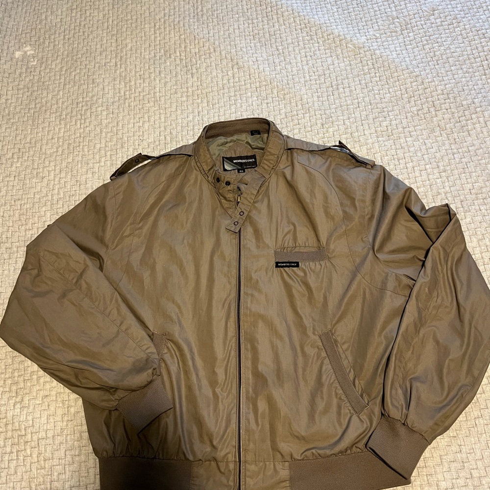 Vintage Members Only Brown Bomber Jacket Size L